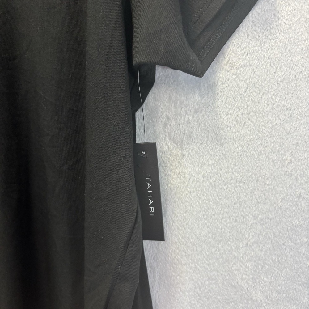 NWT Tahari Modal Pima Cotton T-Shirt Womens 1X Black Scoop Stretch Minimalist XL - Picture 6 of 9